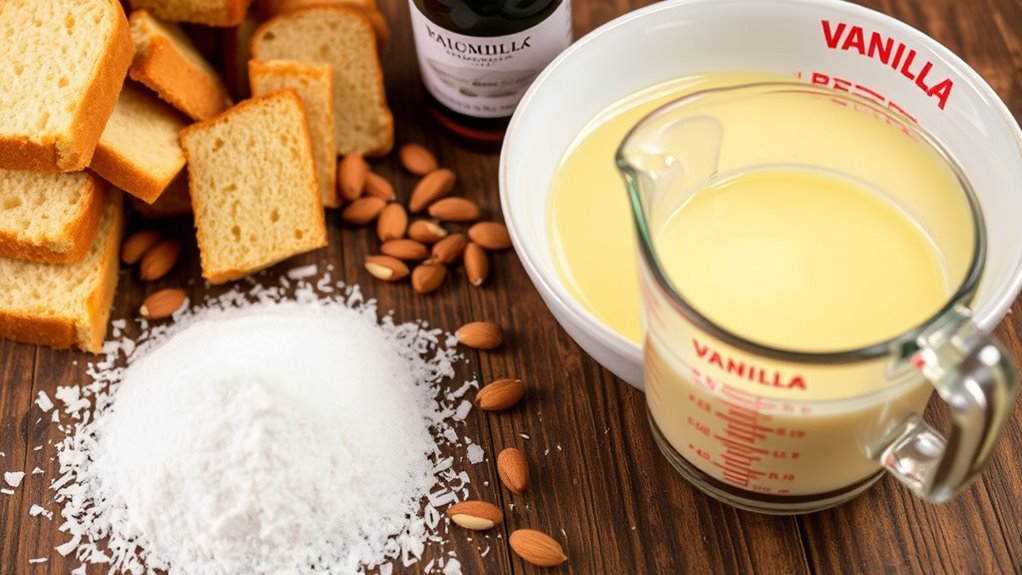 almond bread pudding ingredients