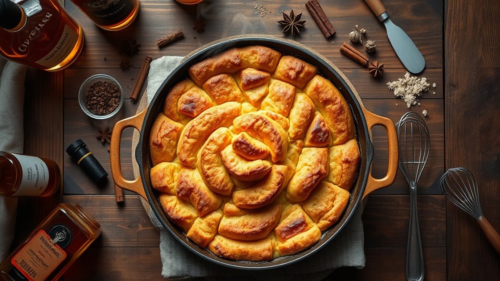 bake bourbon infused bread pudding