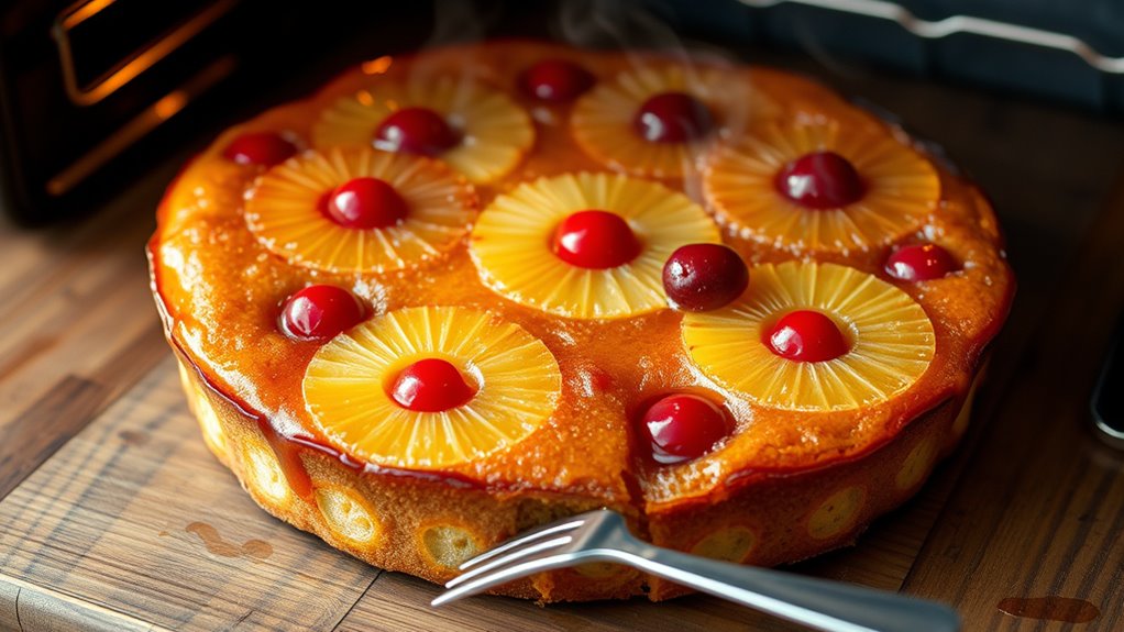 bake caramelized pineapple pudding