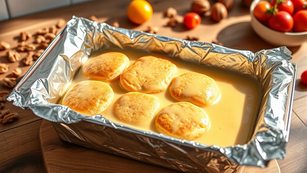 bake custard biscuit pudding