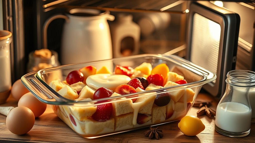 bake custard bread pudding