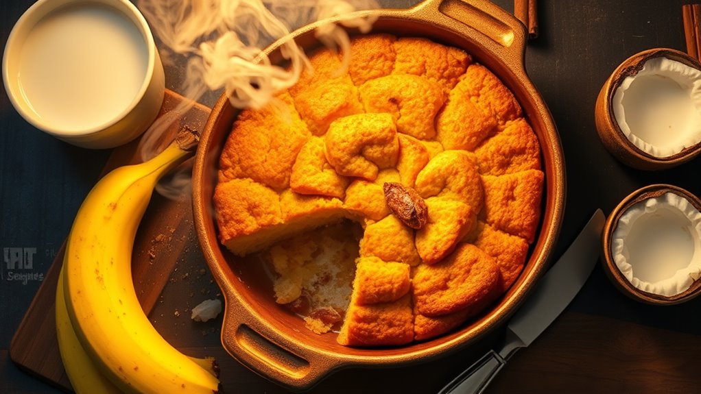 bake custard soaked bread pudding