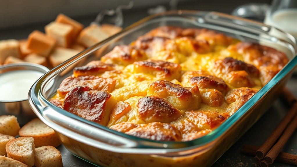 bake egg free bread pudding
