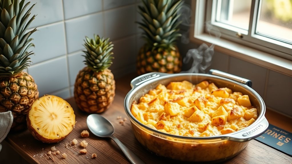 bake pineapple bread pudding
