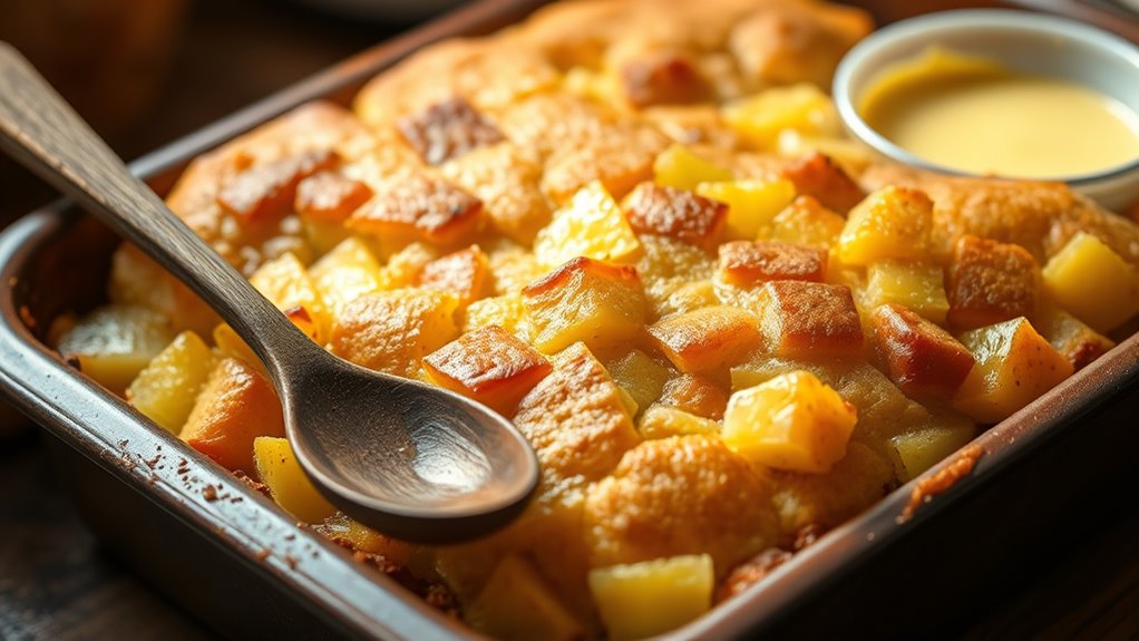 bake pineapple bread pudding