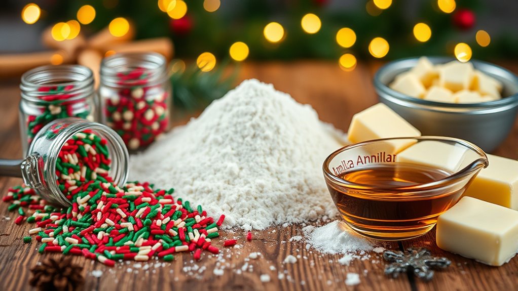 baking christmas cookie ingredients