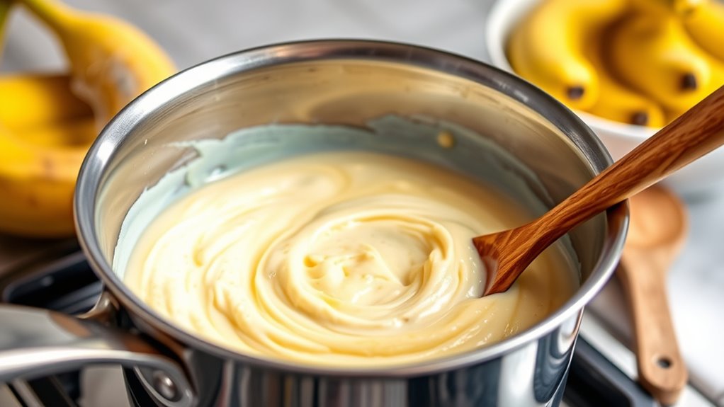 banana pudding ice cream preparation