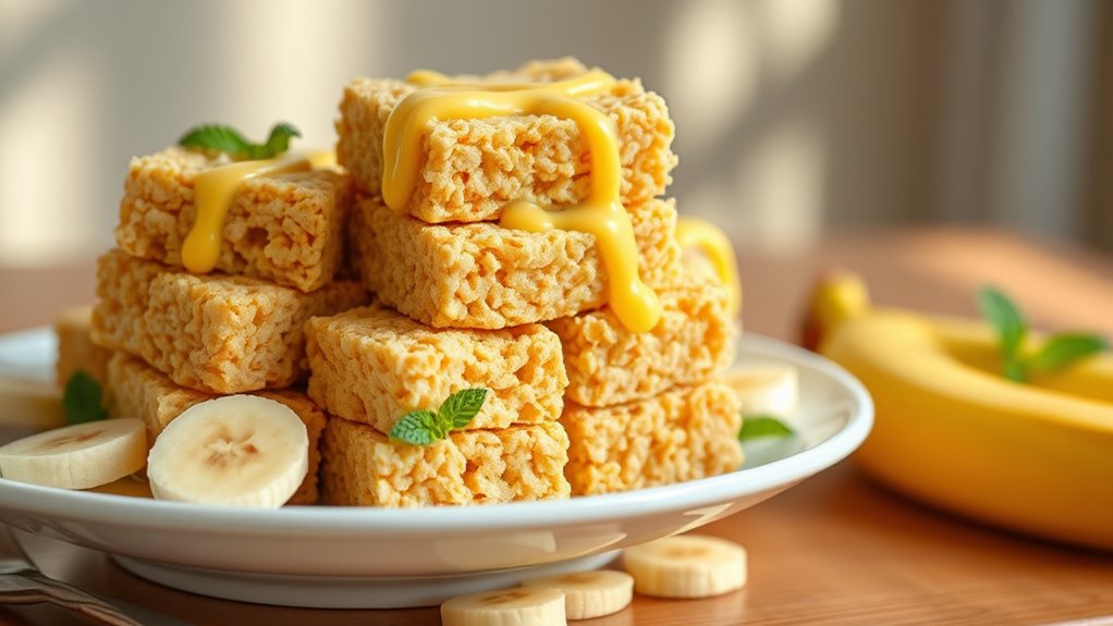 banana pudding rice treats