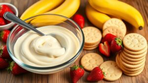 banana pudding with strawberries