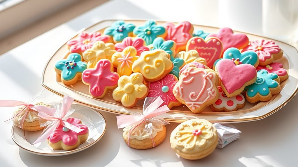 beautifully arranged sugar cookies