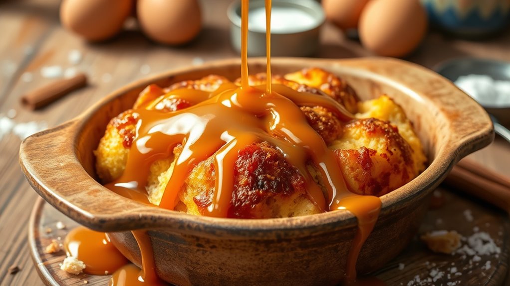 bread pudding with caramel