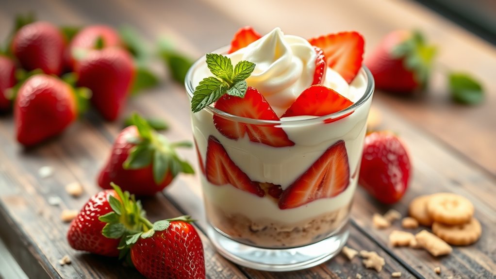 chilled pudding elegant presentation
