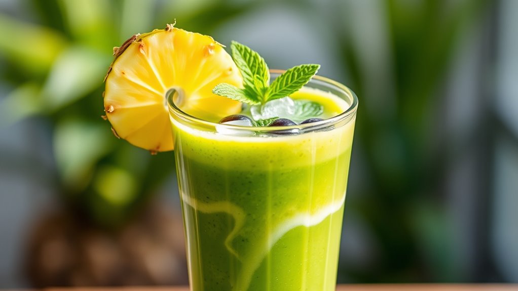 chilled vibrant smoothie presentation