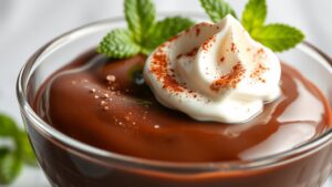 chocolate pudding with gelatin