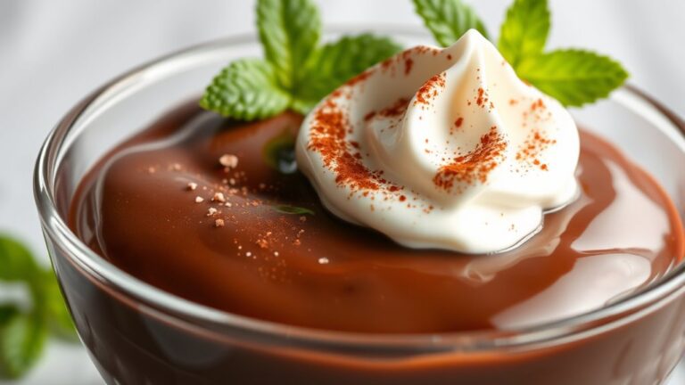 chocolate pudding with gelatin