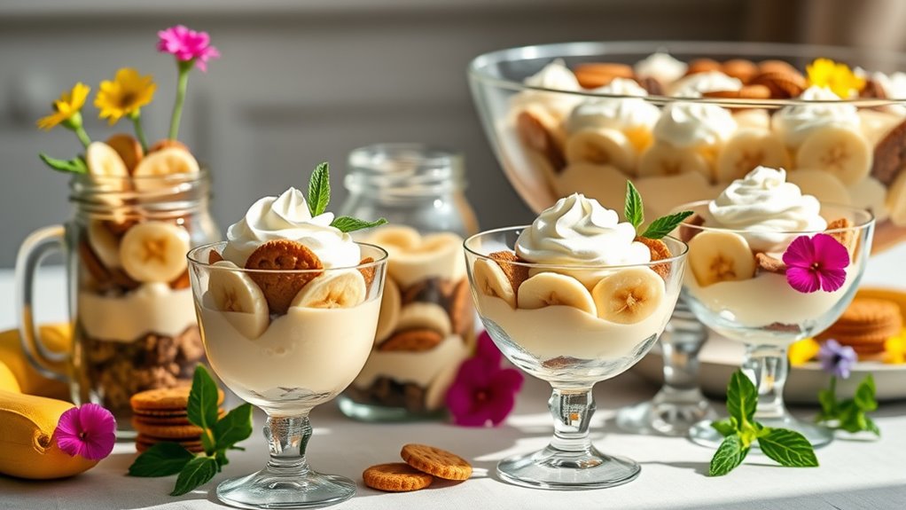 creative banana pudding presentation
