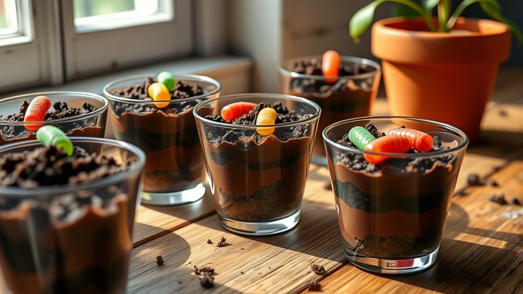 creative dirt pudding presentation