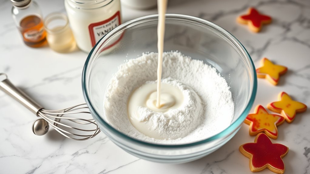 customize icing consistency carefully