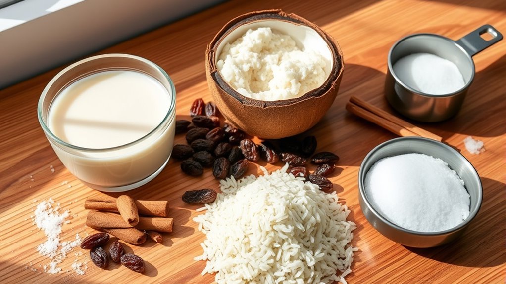 dairy free rice pudding ingredients