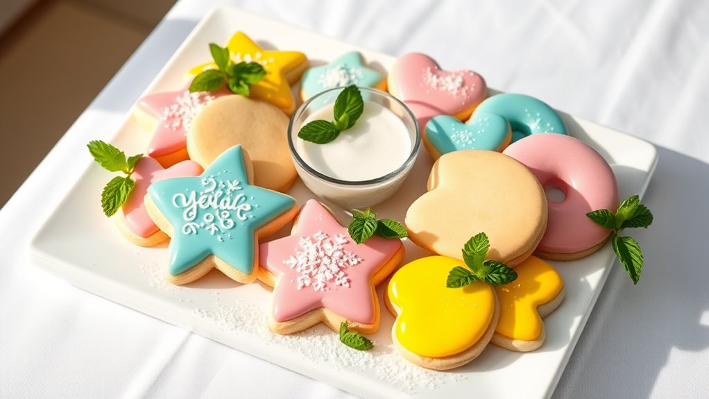 delicate cookies elegant presentation