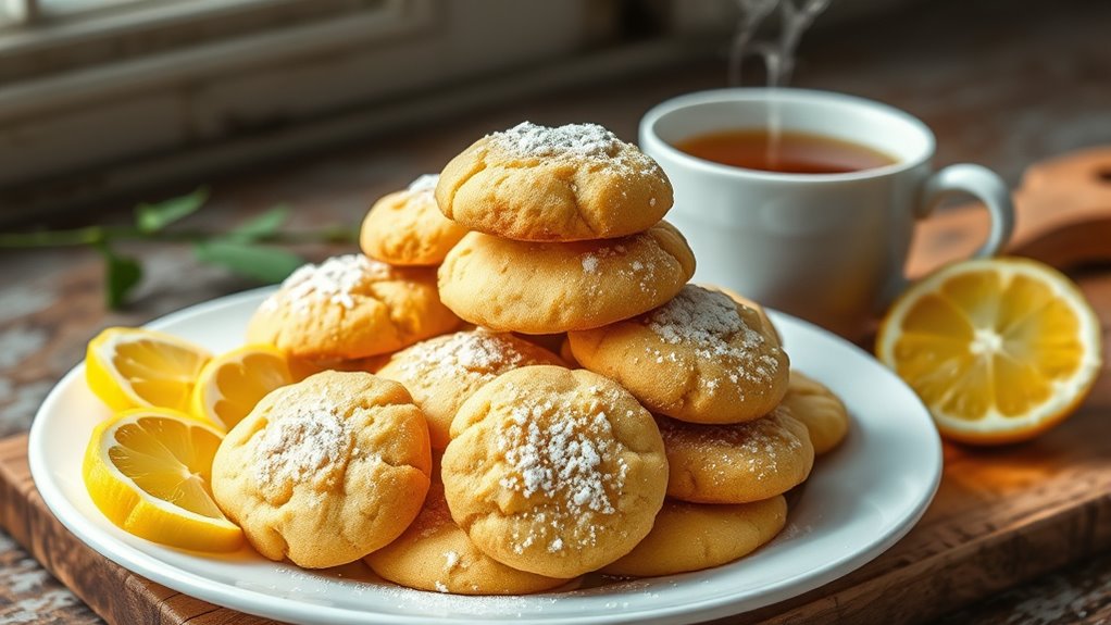 delightful lemon cookie presentation