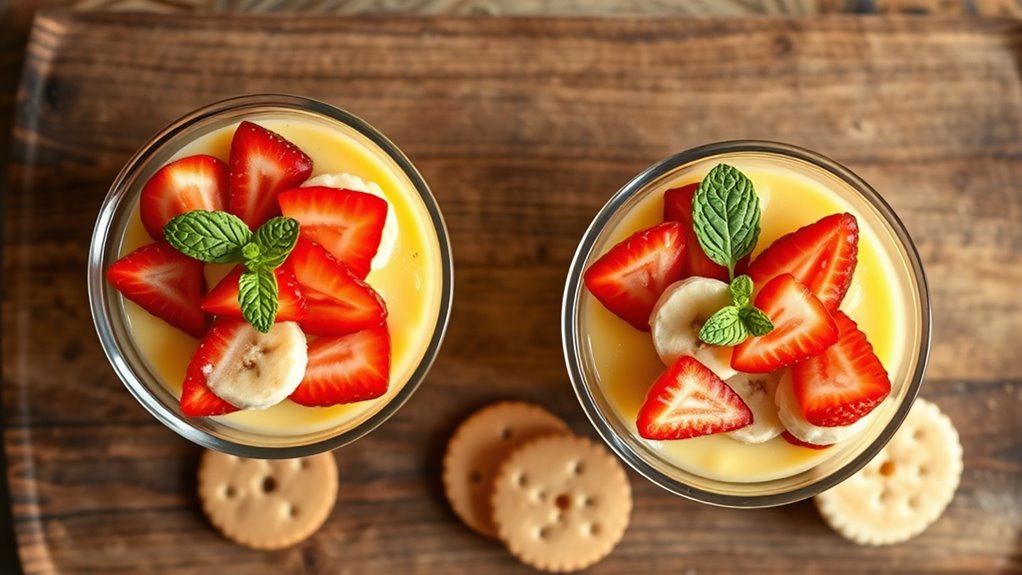 elegant banana pudding presentation