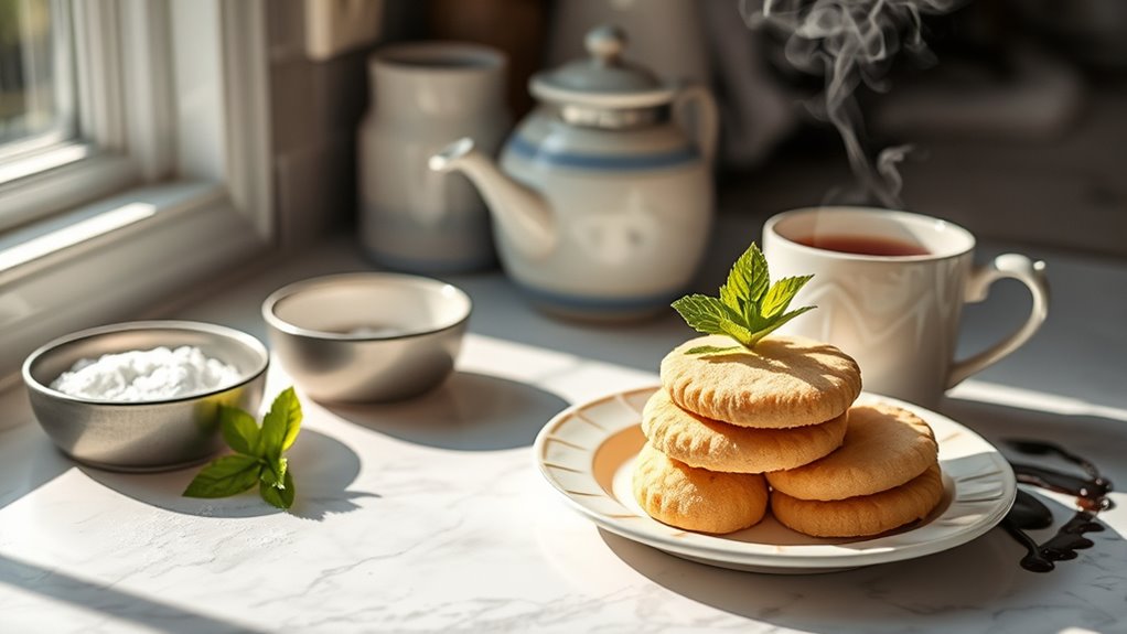 elegant shortbread cookie presentation