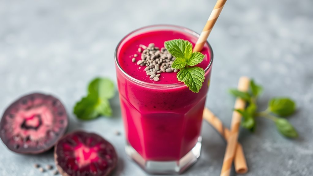 elevate beet smoothie presentation