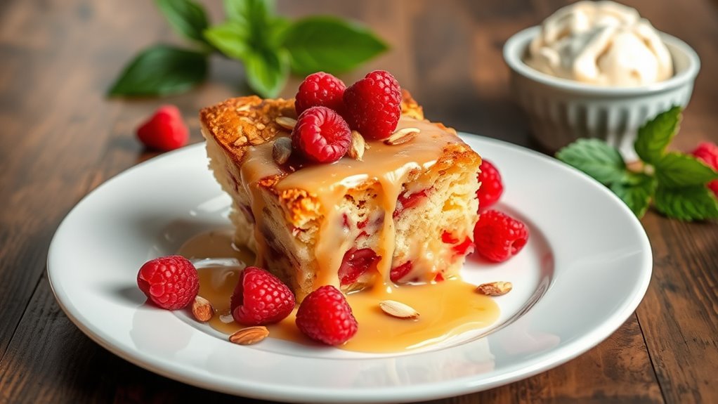 elevate bread pudding presentation