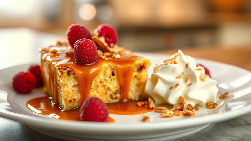 elevate bread pudding presentation