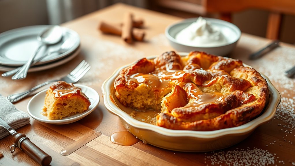 elevate bread pudding presentation