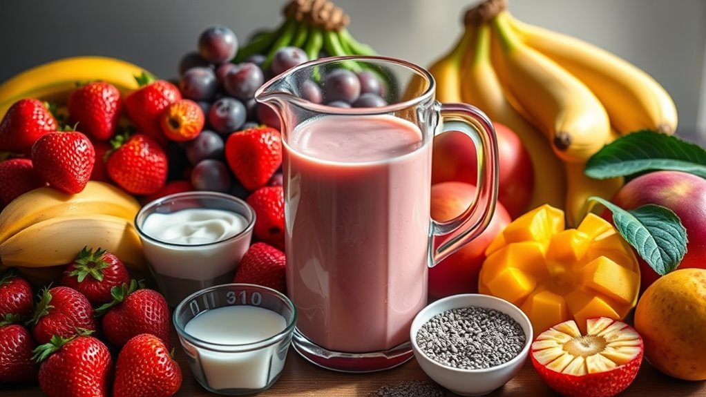 fruit smoothie ingredient ratios