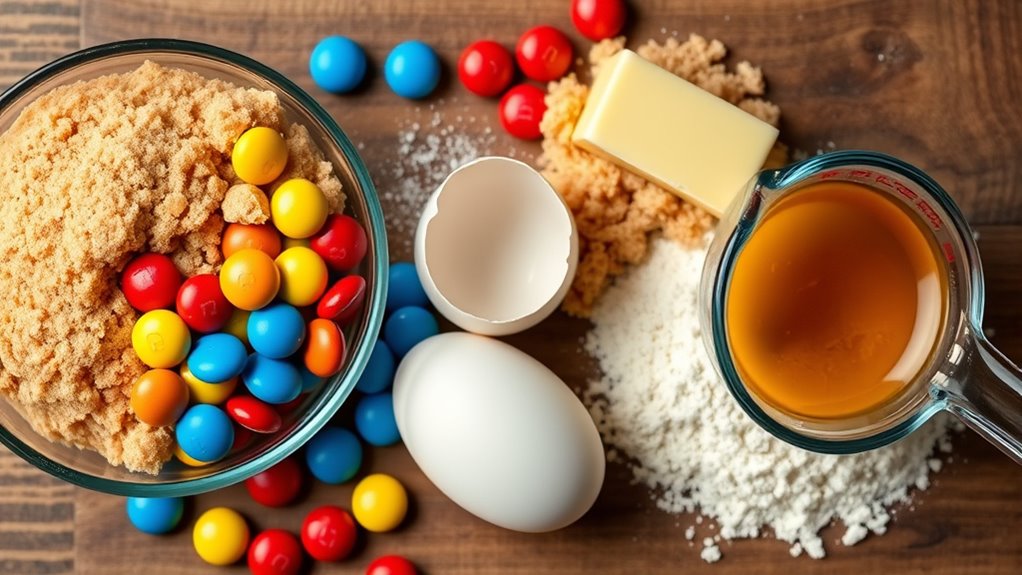 gather ingredients for cookies