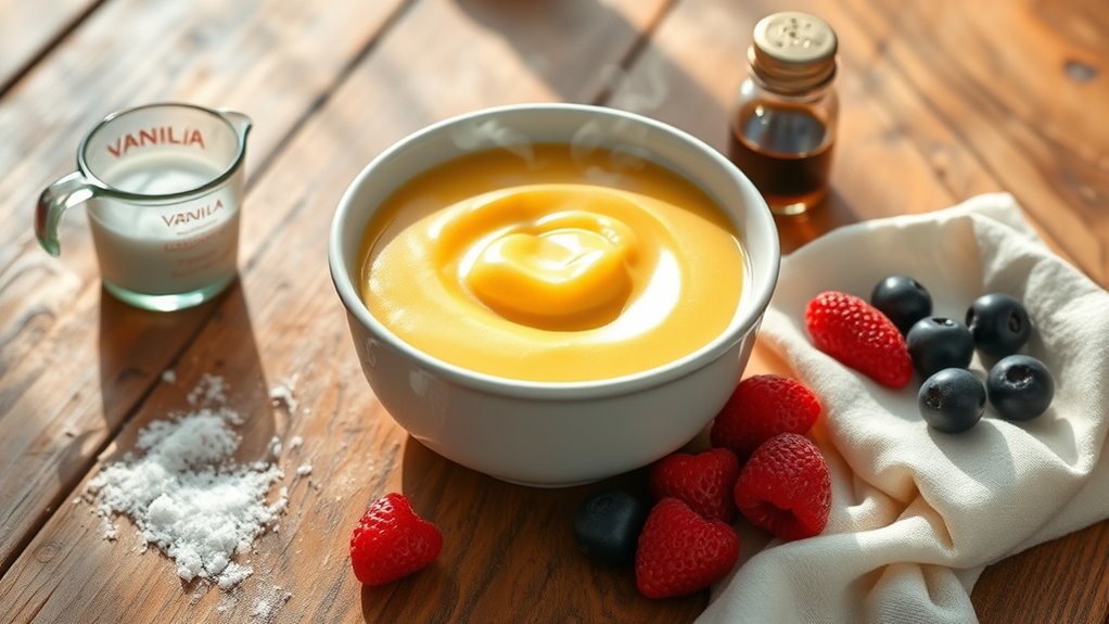 gather ingredients for pudding