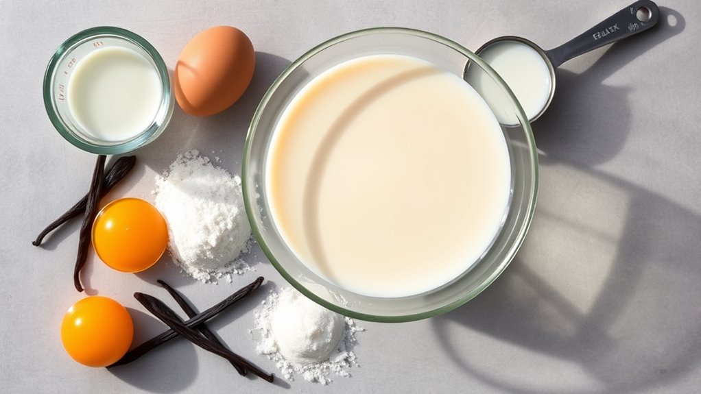 gather ingredients for pudding