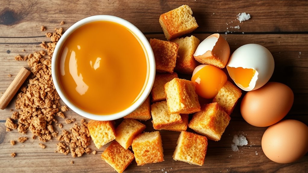 gather ingredients for pudding