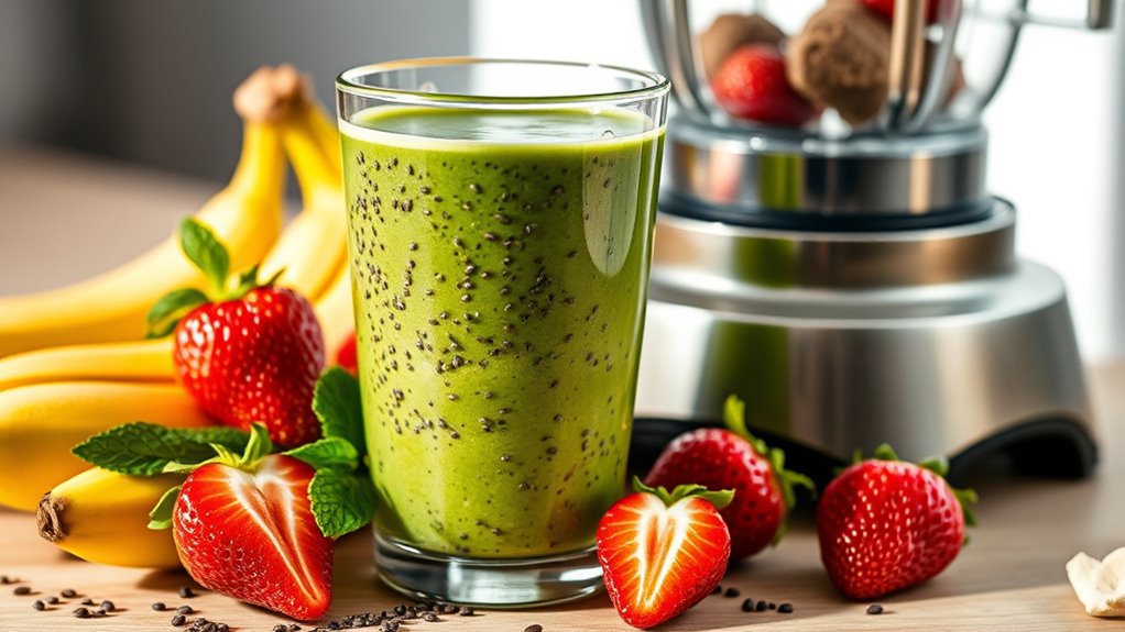 hydrated chia seed smoothie