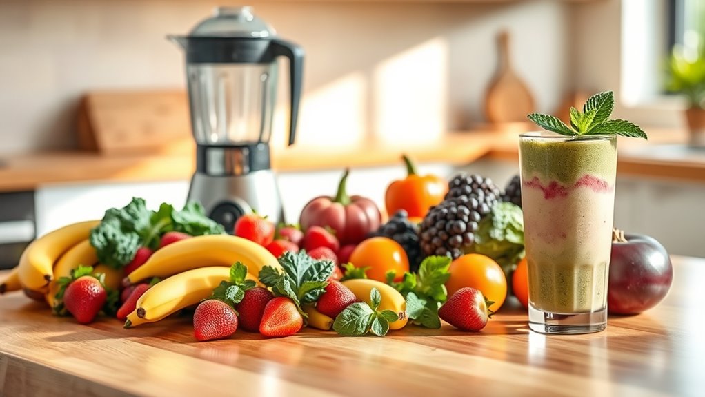 ingredient preparation for smoothies