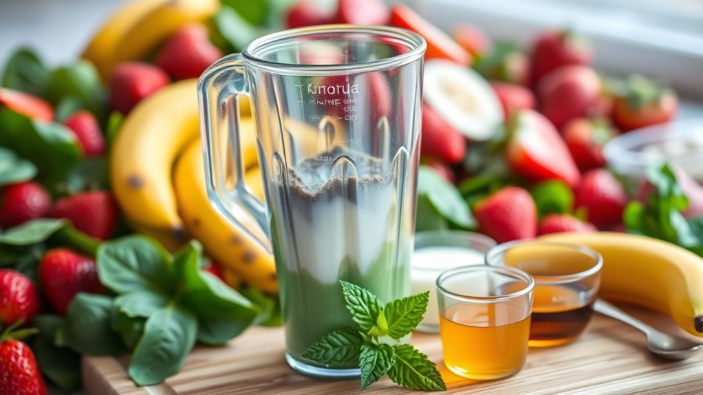 ingredient preparation for smoothies