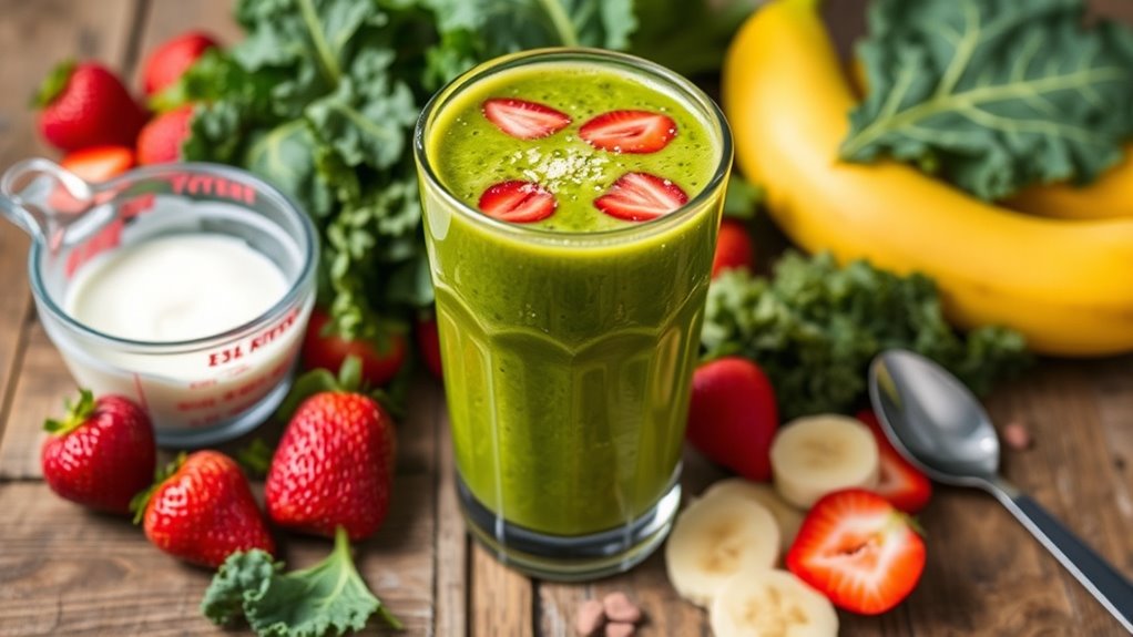 kale fruit smoothie ingredients