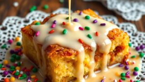 king cake bread pudding