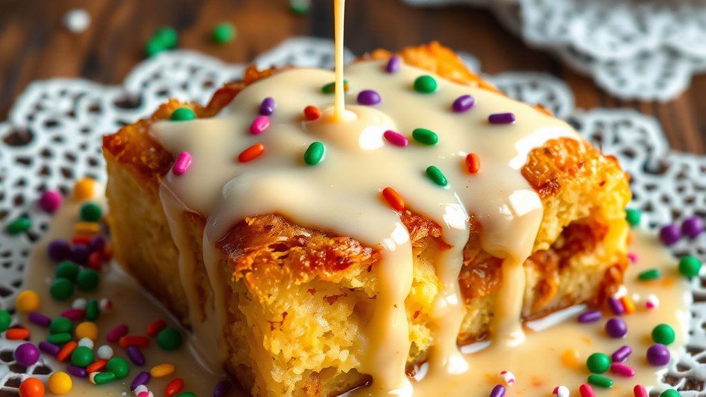 king cake bread pudding