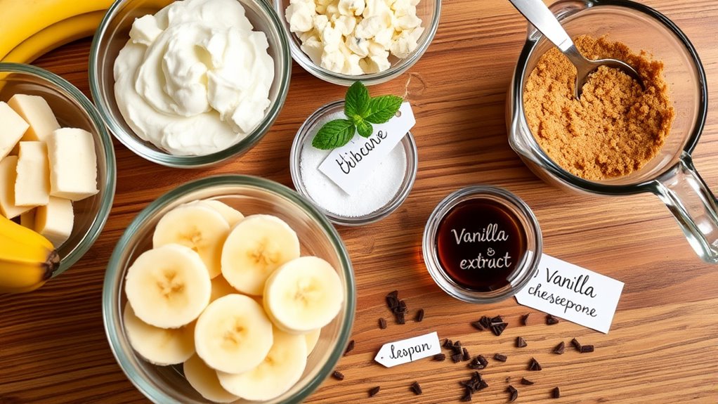 mini banana pudding cheesecakes ingredients