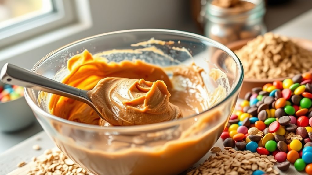 mix ingredients for cookies