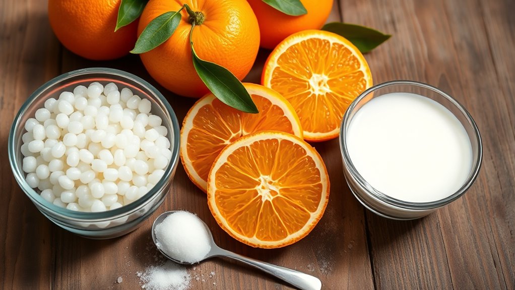orange tapioca pudding ingredients