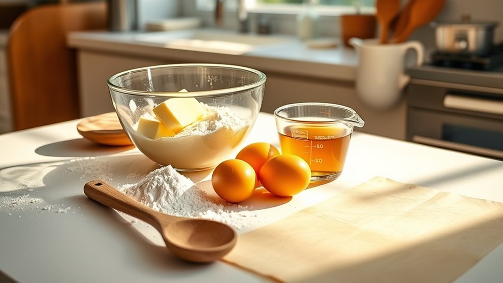 organized baking preparation essentials