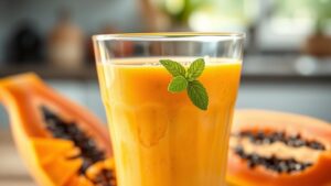 papaya smoothie preparation instructions