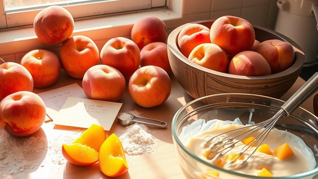 peach preparation for pudding