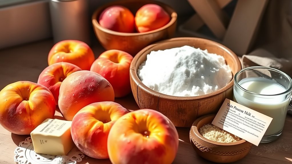 peach pudding ingredient list