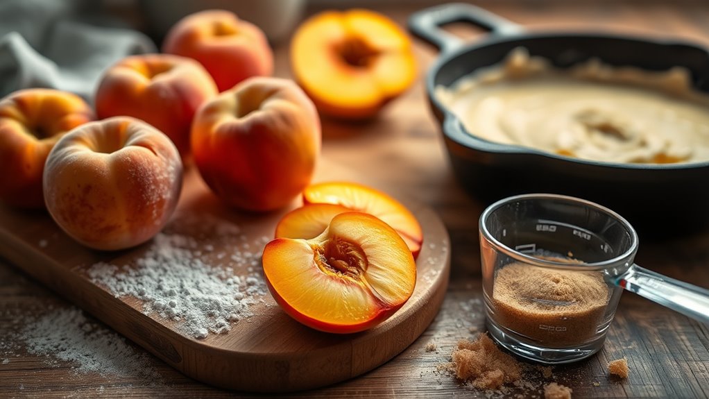 peach variety and toppings